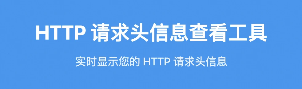 HTTP 请求头信息查看工具